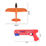 Foam Airplane Launcher Toy EPP Bubble Plane Glider Hand Throw Catapult Plane Toy for Kids Catapult Guns Aircraft Launcher Game
