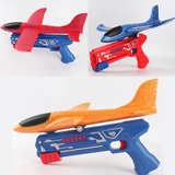 Foam Airplane Launcher Toy EPP Bubble Plane Glider Hand Throw Catapult Plane Toy for Kids Catapult Guns Aircraft Launcher Game