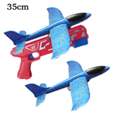 Foam Airplane Launcher Toy EPP Bubble Plane Glider Hand Throw Catapult Plane Toy for Kids Catapult Guns Aircraft Launcher Game