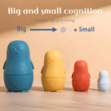 Montessori Nesting Dolls Toy Russian Matryoshka Doll Educational Toys for Children Silicone Stacking Blocks Doll Inside Doll