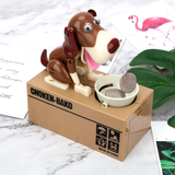 Electronic Piggy Bank Money Box Automated Cartoon Robotic Dog Steal Children's Coin Saving Banks Plastic Kids Gift Home Decor