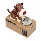 Electronic Piggy Bank Money Box Automated Cartoon Robotic Dog Steal Children's Coin Saving Banks Plastic Kids Gift Home Decor