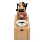Electronic Piggy Bank Money Box Automated Cartoon Robotic Dog Steal Children's Coin Saving Banks Plastic Kids Gift Home Decor