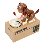 Electronic Piggy Bank Money Box Automated Cartoon Robotic Dog Steal Children's Coin Saving Banks Plastic Kids Gift Home Decor
