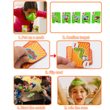Chameleon Lizard Mask Wagging Tongue Lick Cards Board Games for Children Family Party Toys Antistress Funny Desktop Game Toys