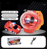 Children Cartoon Mini RC Remote Control Car Watch Toys Electric Wrist Rechargeable Wrist Racing Cars Watch For Boys Girls Gifts
