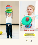 Bouncing ring throwing ball children's sense training sports toy double butt catapult bouncy ball parent-child game