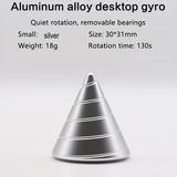 Desktop Decompression Rotating Cone Gyroscope Office Desk Fidget Toys Optical Illusion Flowing Finger Toys Kids Adult Gifts